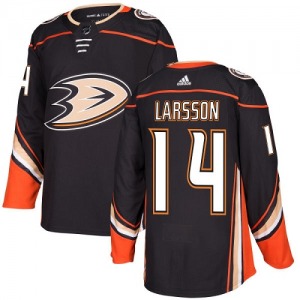 Youth Premier Anaheim Ducks Jacob Larsson Black Home Official Adidas Jersey