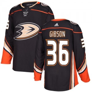 Youth Authentic Anaheim Ducks John Gibson Black Home Official Adidas Jersey