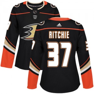 Women's Authentic Anaheim Ducks Nick Ritchie Black Home Official Adidas Jersey
