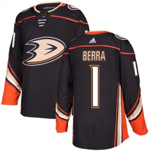 Youth Authentic Anaheim Ducks Reto Berra Black Home Official Adidas Jersey