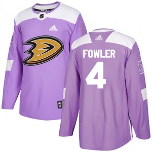 Adult Authentic Anaheim Ducks Cam Fowler Purple Fights Cancer Practice Official Adidas Jersey