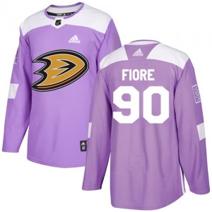 Adult Authentic Anaheim Ducks Giovanni Fiore Purple Fights Cancer Practice Official Adidas Jersey