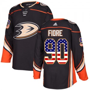 Youth Authentic Anaheim Ducks Giovanni Fiore Black USA Flag Fashion Official Adidas Jersey