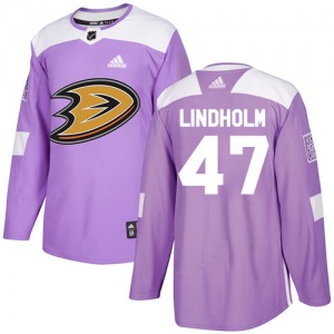 Adult Authentic Anaheim Ducks Hampus Lindholm Purple Fights Cancer Practice Official Adidas Jersey