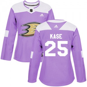 Women's Authentic Anaheim Ducks Ondrej Kase Purple Fights Cancer Practice Official Adidas Jersey