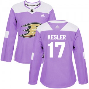 Women's Authentic Anaheim Ducks Ryan Kesler Purple Fights Cancer Practice Official Adidas Jersey