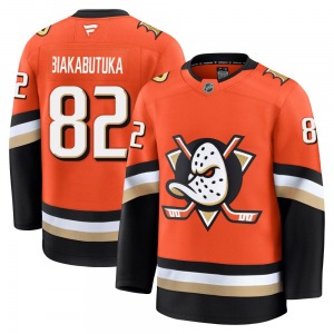 Adult Premium Anaheim Ducks Jeremie Biakabutuka Orange Home Official Fanatics Jersey