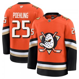 Adult Premium Anaheim Ducks Ryan Poehling Orange Home Official Fanatics Jersey