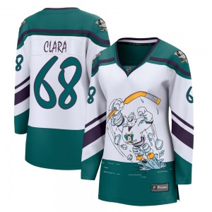 Women's Breakaway Anaheim Ducks Damian Clara White 2020/21 Special Edition Official Fanatics Branded Jersey