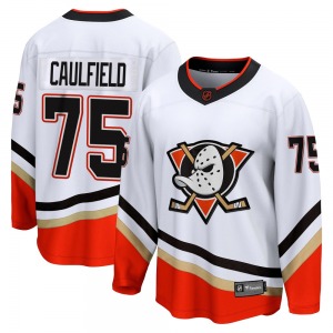 Adult Breakaway Anaheim Ducks Judd Caulfield White Special Edition 2.0 Official Fanatics Branded Jersey
