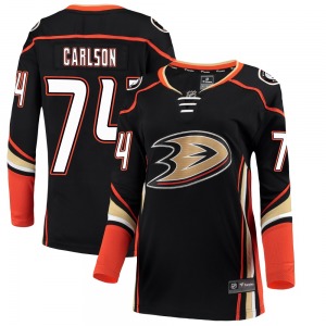 Women's Breakaway Anaheim Ducks John Carlson Black Home Official Fanatics Branded Jersey