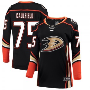 Women's Breakaway Anaheim Ducks Judd Caulfield Black Home Official Fanatics Branded Jersey