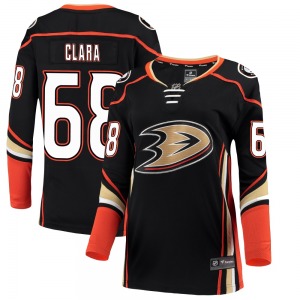 Women's Breakaway Anaheim Ducks Damian Clara Black Home Official Fanatics Branded Jersey