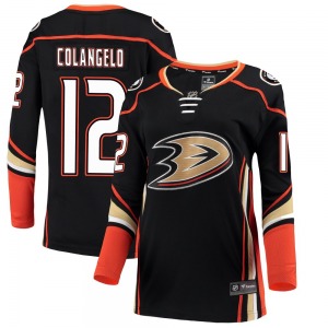Women's Breakaway Anaheim Ducks Sam Colangelo Black Home Official Fanatics Branded Jersey