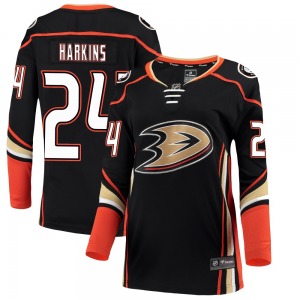 Women's Breakaway Anaheim Ducks Jansen Harkins Black Home Official Fanatics Branded Jersey