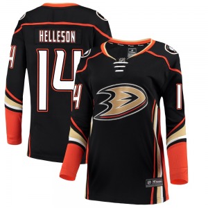 Women's Breakaway Anaheim Ducks Drew Helleson Black Home Official Fanatics Branded Jersey