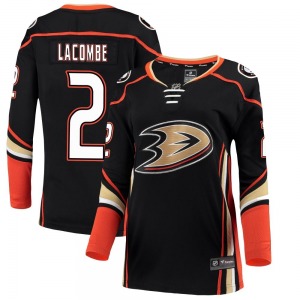 Women's Breakaway Anaheim Ducks Jackson LaCombe Black Home Official Fanatics Branded Jersey
