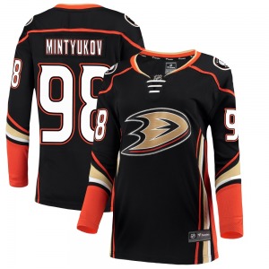 Women's Breakaway Anaheim Ducks Pavel Mintyukov Black Home Official Fanatics Branded Jersey
