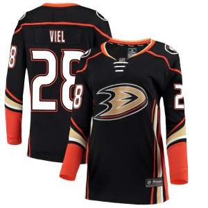 Women's Breakaway Anaheim Ducks Jeffrey Viel Black Home Official Fanatics Branded Jersey