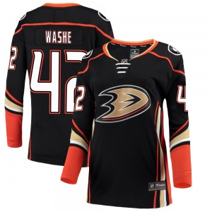 Women's Breakaway Anaheim Ducks Tim Washe Black Home Official Fanatics Branded Jersey
