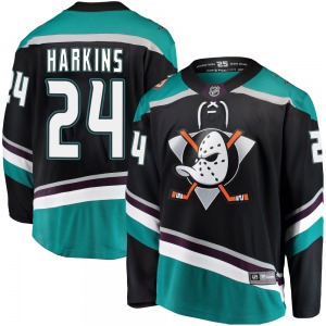 Adult Breakaway Anaheim Ducks Jansen Harkins Black Alternate Official Fanatics Branded Jersey