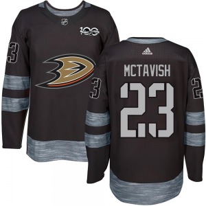 Youth Authentic Anaheim Ducks Mason McTavish Black 1917-2017 100th Anniversary Official Jersey