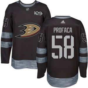 Youth Authentic Anaheim Ducks Luka Profaca Black 1917-2017 100th Anniversary Official Jersey