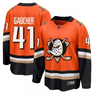 Youth Breakaway Anaheim Ducks Nathan Gaucher Orange Home Official Fanatics Jersey