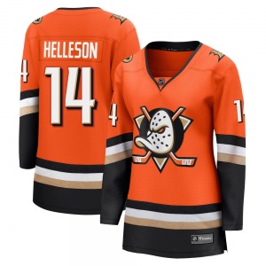 Women's Breakaway Anaheim Ducks Drew Helleson Orange Home Official Fanatics Jersey