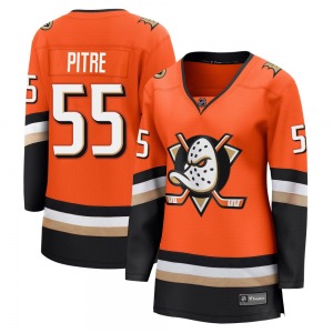 Women's Breakaway Anaheim Ducks Coulson Pitre Orange Home Official Fanatics Jersey