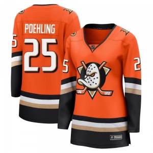 Women's Breakaway Anaheim Ducks Ryan Poehling Orange Home Official Fanatics Jersey