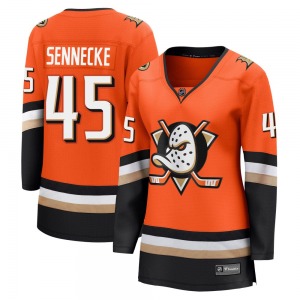 Women's Breakaway Anaheim Ducks Beckett Sennecke Orange Home Official Fanatics Jersey