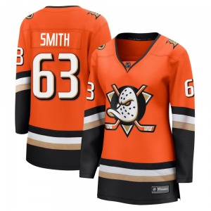 Women's Breakaway Anaheim Ducks Konnor Smith Orange Home Official Fanatics Jersey
