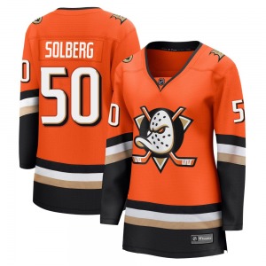 Women's Breakaway Anaheim Ducks Stian Solberg Orange Home Official Fanatics Jersey