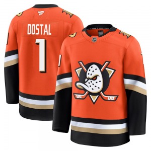 Youth Premium Anaheim Ducks Lukas Dostal Orange Home Official Fanatics Jersey