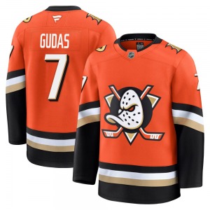 Youth Premium Anaheim Ducks Radko Gudas Orange Home Official Fanatics Jersey