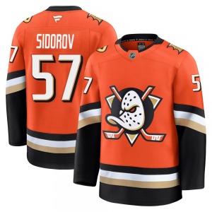 Youth Premium Anaheim Ducks Yegor Sidorov Orange Home Official Fanatics Jersey