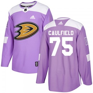 Youth Authentic Anaheim Ducks Judd Caulfield Purple Fights Cancer Practice Official Adidas Jersey
