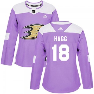 Women's Authentic Anaheim Ducks Robert Hagg Purple Fights Cancer Practice Official Adidas Jersey