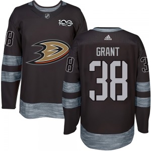 Adult Authentic Anaheim Ducks Derek Grant Black 1917-2017 100th Anniversary Official Jersey