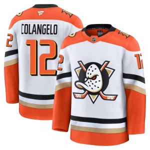 Youth Premium Anaheim Ducks Sam Colangelo White Edition 2025 Away Official Fanatics Jersey