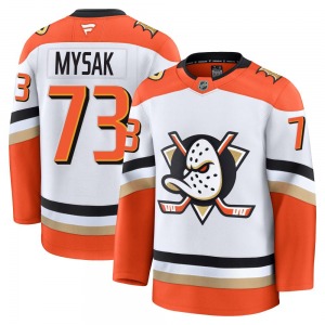 Youth Premium Anaheim Ducks Jan Mysak White Edition 2025 Away Official Fanatics Jersey