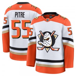 Youth Premium Anaheim Ducks Coulson Pitre White Edition 2025 Away Official Fanatics Jersey