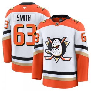 Youth Premium Anaheim Ducks Konnor Smith White Edition 2025 Away Official Fanatics Jersey