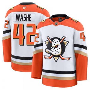 Youth Premium Anaheim Ducks Tim Washe White Edition 2025 Away Official Fanatics Jersey
