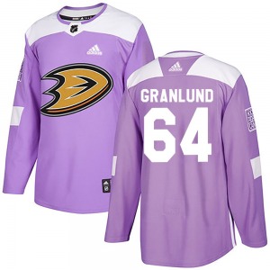Adult Authentic Anaheim Ducks Mikael Granlund Purple Fights Cancer Practice Official Adidas Jersey