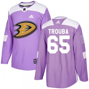 Adult Authentic Anaheim Ducks Jacob Trouba Purple Fights Cancer Practice Official Adidas Jersey
