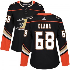 Women's Authentic Anaheim Ducks Damian Clara Black Home Official Adidas Jersey