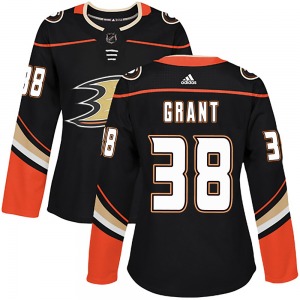 Women's Authentic Anaheim Ducks Derek Grant Black Home Official Adidas Jersey