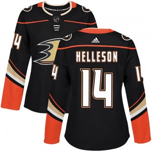 Women's Authentic Anaheim Ducks Drew Helleson Black Home Official Adidas Jersey